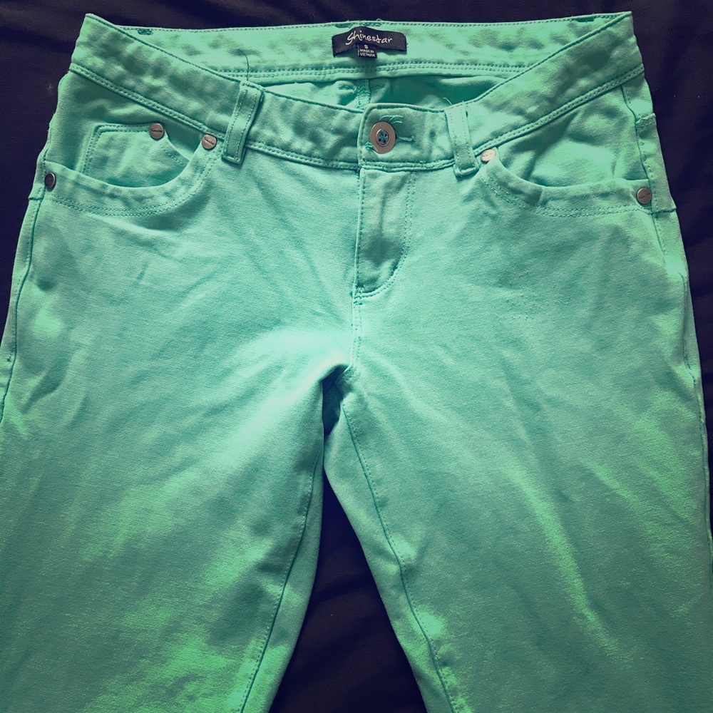 Teal jeggings!